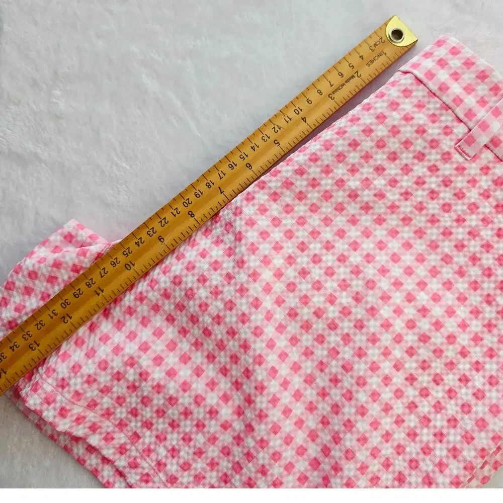 Pro Tour Pink Gingham Shorts Size 8 Golf Coolplay Preppy Coastal Feminine Barbie